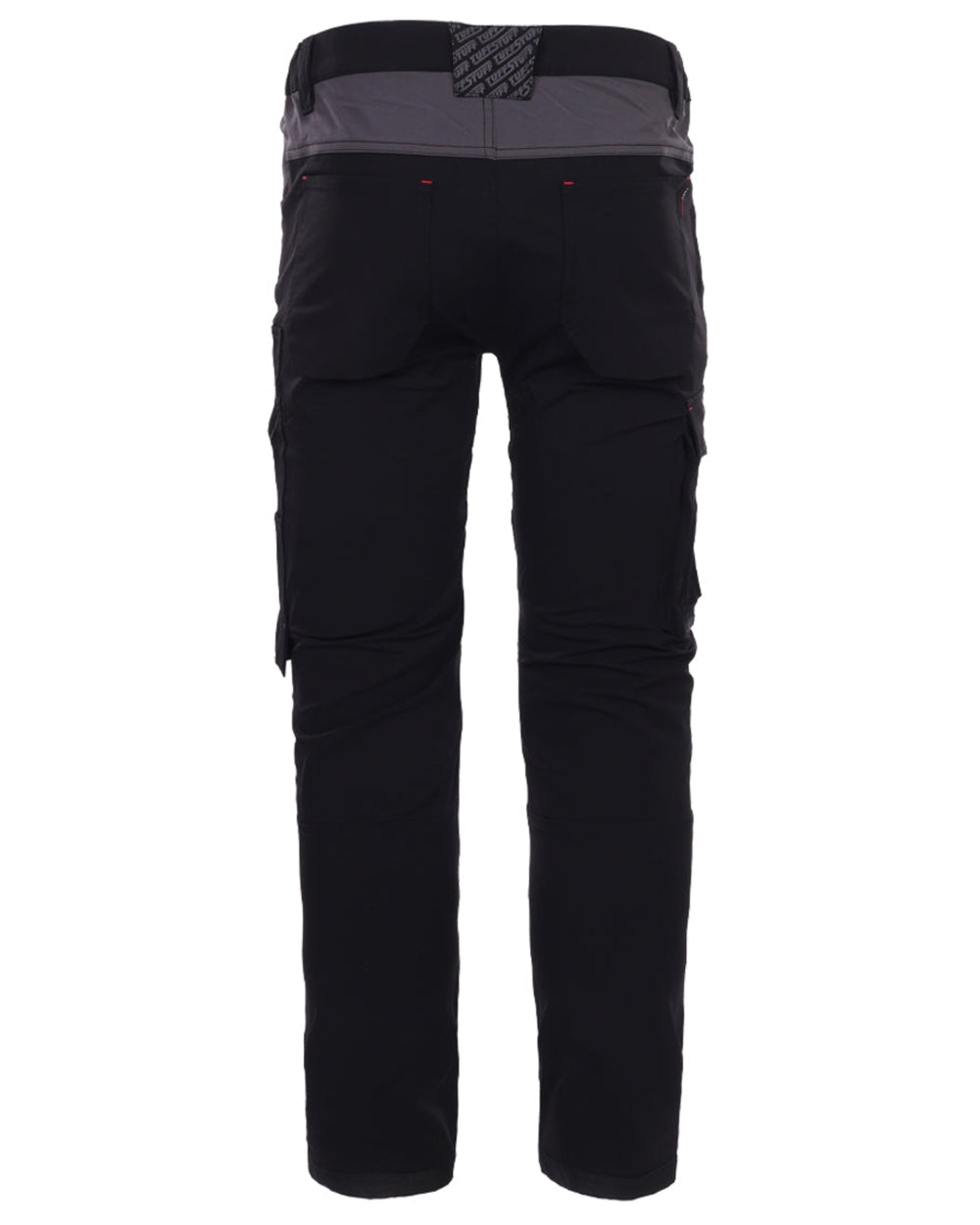 Black coloured TuffStuff Evo Flex Trousers on White background 