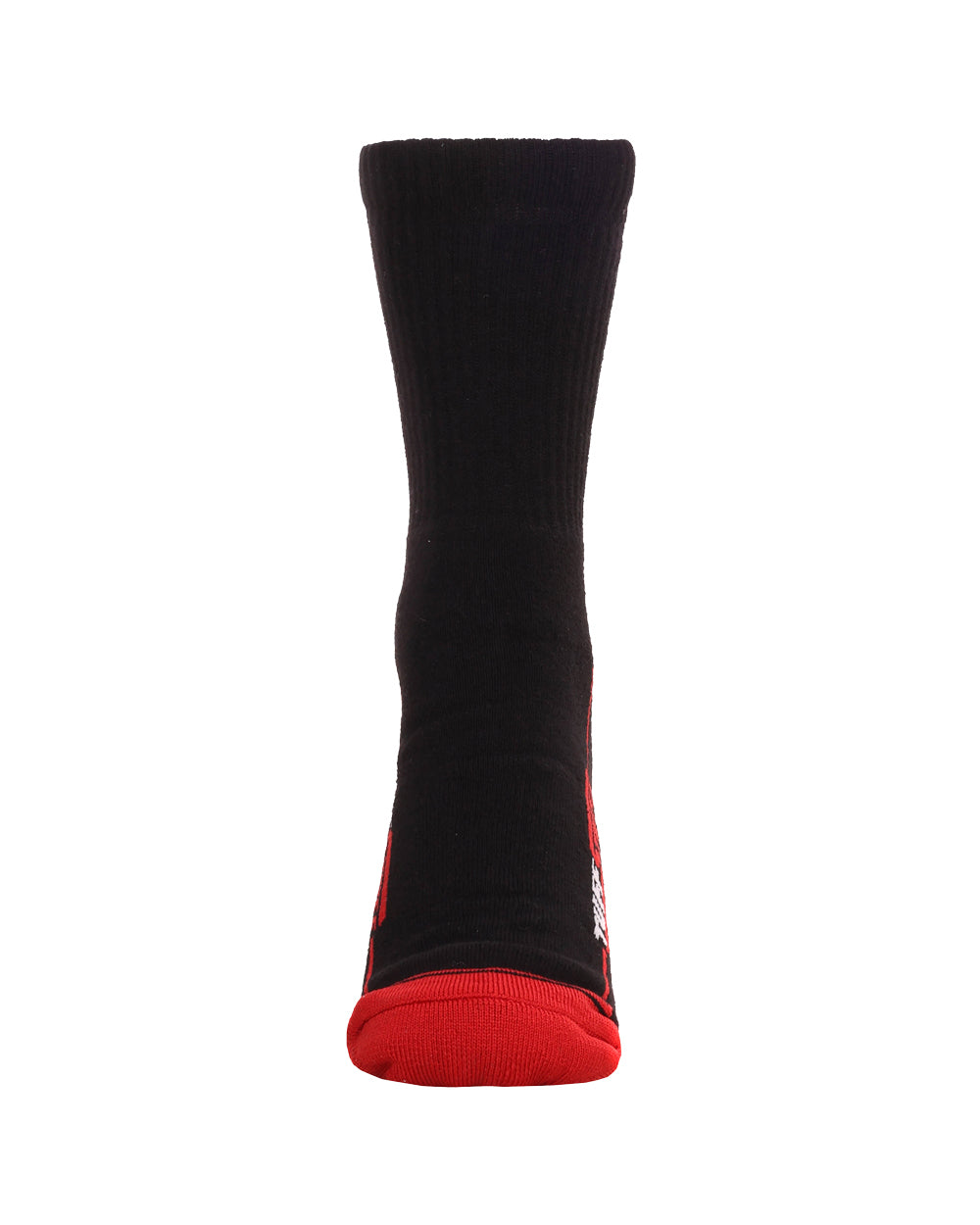 Black / Red coloured TuffStuff Extreme Socks on White background