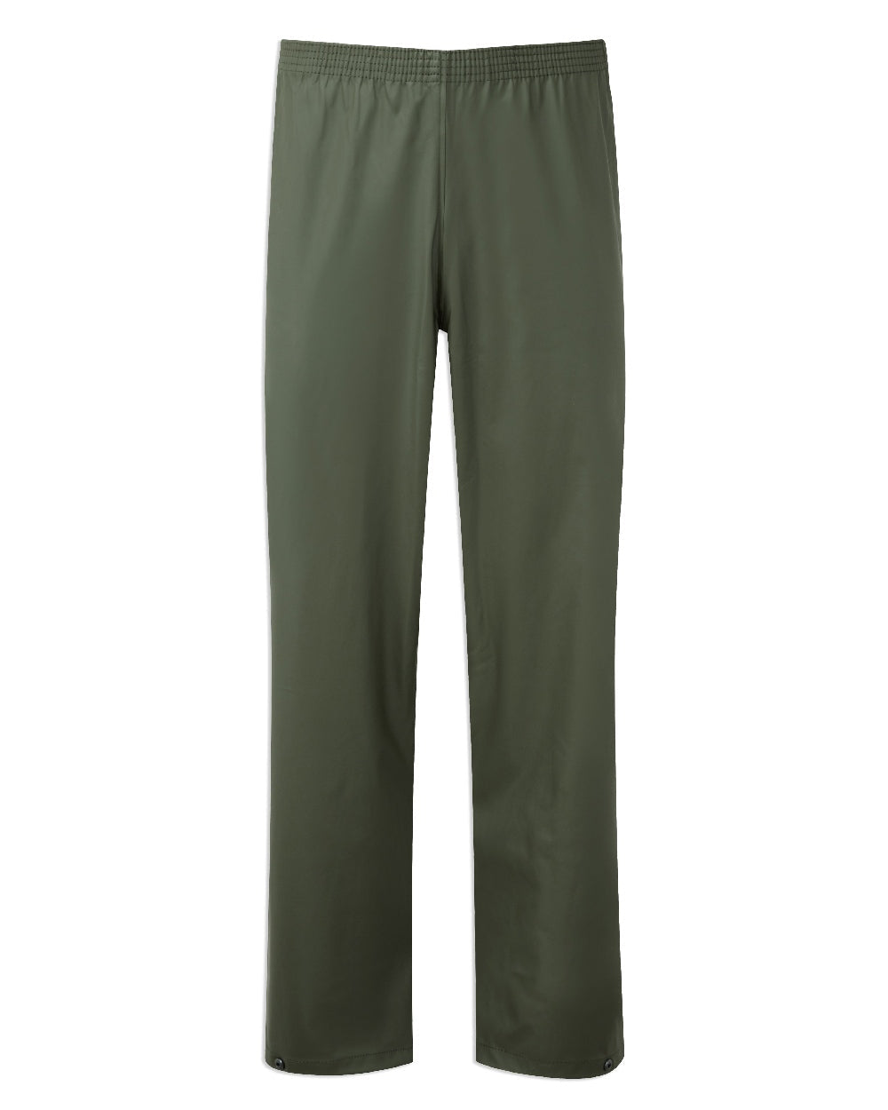 Olive Coloured Fort Airflex Waterproof Breathable Trousers On A White Background 