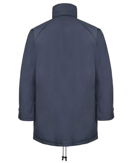 Navy Blue Coloured Fort Flex Jacket On A White Background 