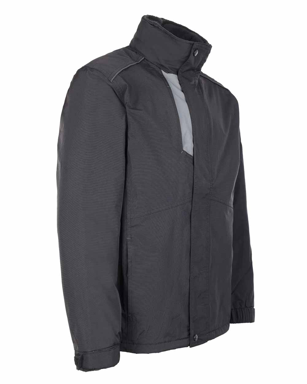 Black Coloured TuffStuff Newport Jacket On A White Background 