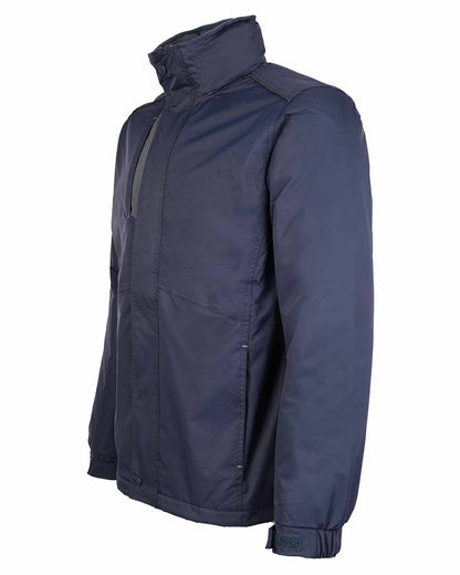 Navy Blue Coloured TuffStuff Newport Jacket On A White Background 