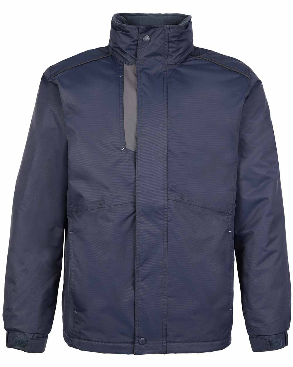 Navy Blue Coloured TuffStuff Newport Jacket On A White Background 